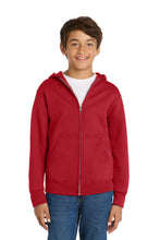 Load image into Gallery viewer, Port &amp; Co ®  Youth Core Fleece Full-Zip Hooded Sweatshirt PC78YZH
