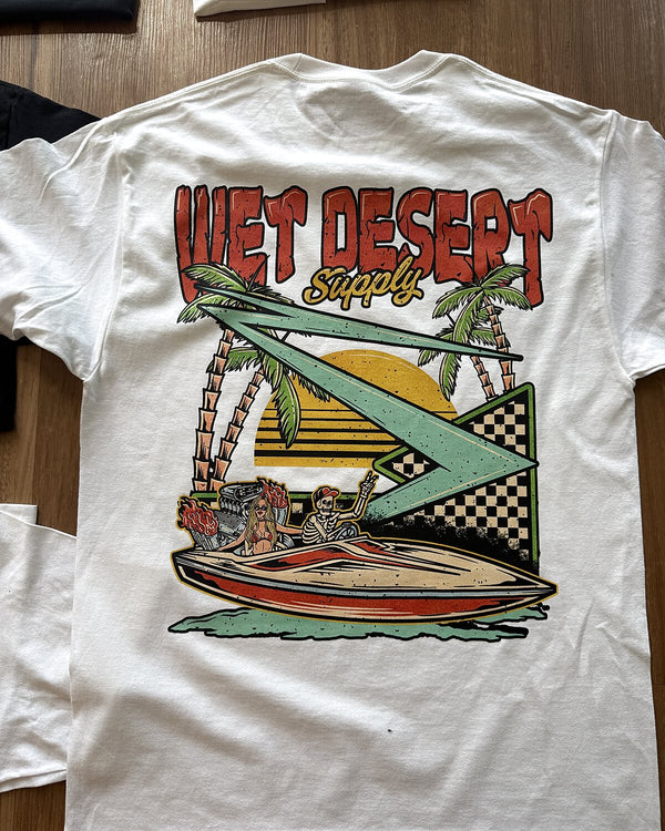 Full-color back print for Wet Desert Supply